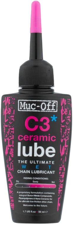 Muc-Off C3 Ceramic Wet Lube Kettenschmiermittel Mit UV-Lampe